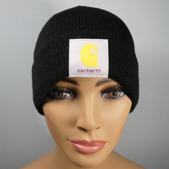 Carhartt Knit Cap Beanie One Size Black - Picture 1 of 5